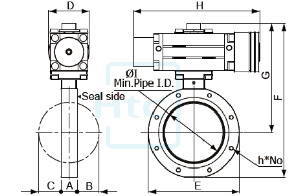 ISO-F type 3-Position butterfly valve