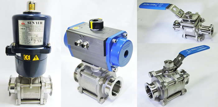 Ball valve used in vacuum industry.