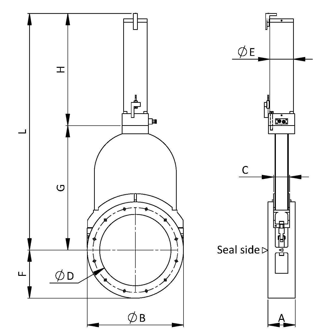 Aluminum vacuum gate valve