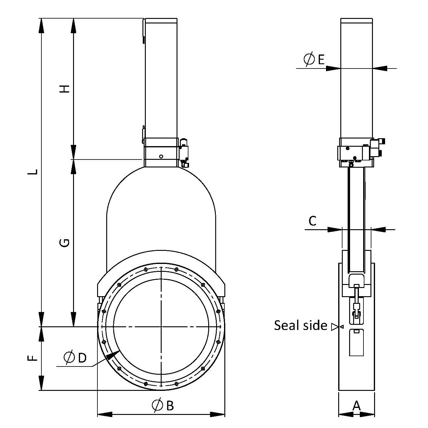 Aluminum vacuum gate valve