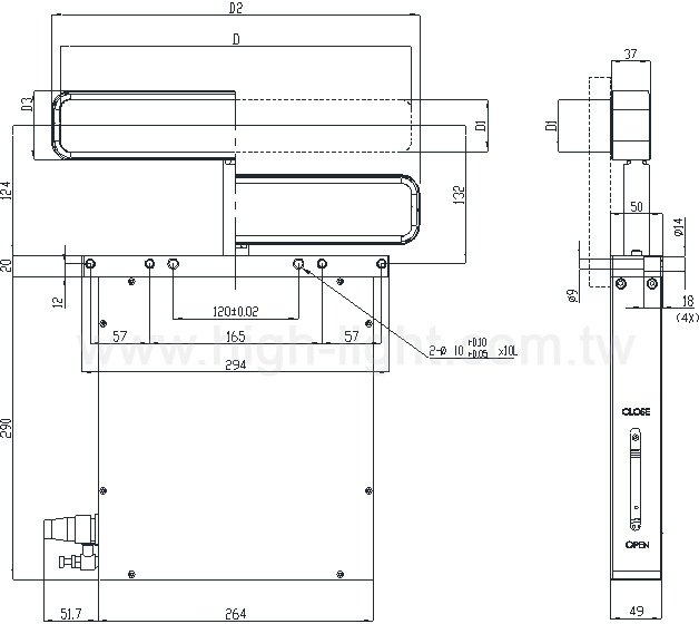 rectangular door gate valve