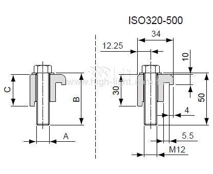 ISO Single Wall Clamp(Aluminum)