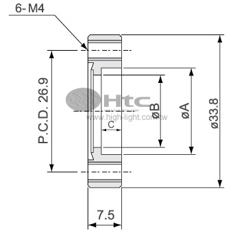 CF16 Bored Blank(Nonrotatable-Tapped Bolt Holes)