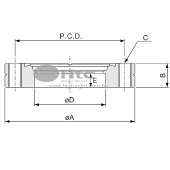 CF Bored Flange(Nonrotatable-Tapped Bolt Holes)