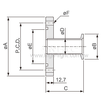 ANSI-KF Tubulated Adaptor & O'ring Groove