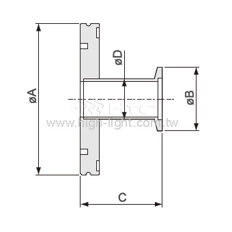 ISO-KF Tubulated Adaptor