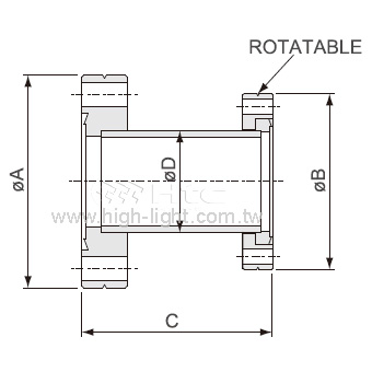 CF Reducing Adaptor(Small Flange Rotatable)