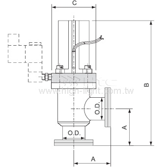 CF Rotatable Flange with Bellows Attached Reed Sensor(USA)