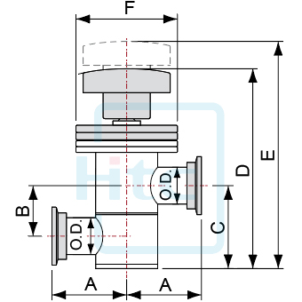 KF Flange Copper Seal Bonnet with Bellows(USA)