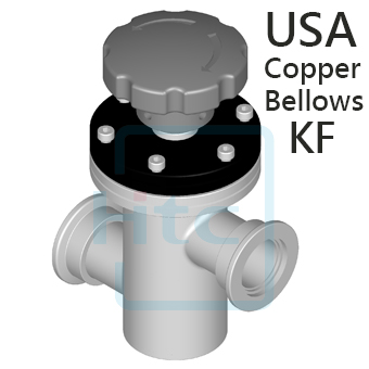 Manual KF Z-inline valves with bellows Copper Seal Bonnet-USA