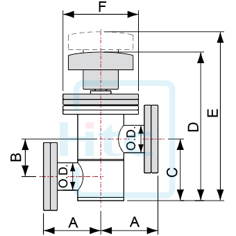 CF Rotatable Flange Copper Seal Bonnet with Bellows(USA)