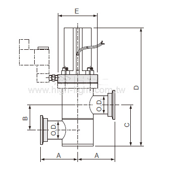 KF Flange with Bellows Attached Reed Sensor(USA)