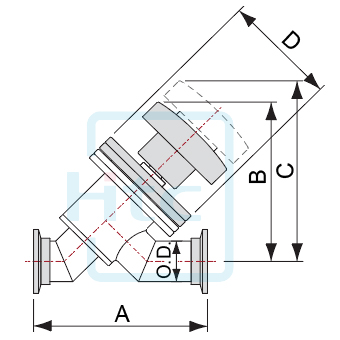 KF Flange Copper Seal Bonnet with Bellows(USA)