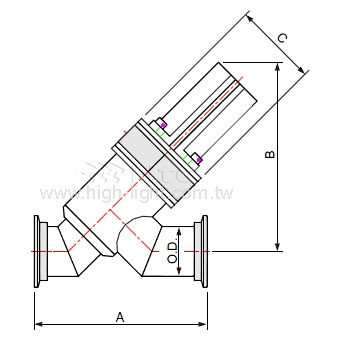 KF Flange with Bellows / Single Acting(USA)