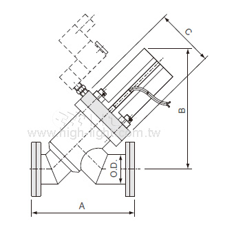 CF rotatable Flange with Bellows Attached Reed Sensor / Single Acting(USA)