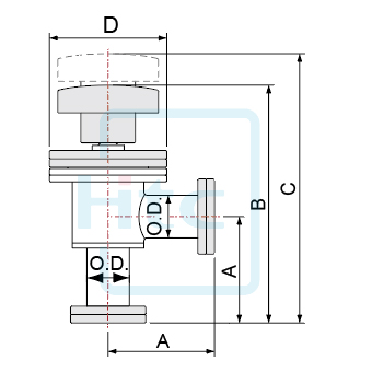 Copper Seal Bonnet CF Flange with Bellows