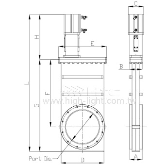 ISO Pneumatic-HV Gate Valve (Linkage mechanism)