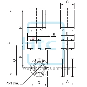 Mini-Pneumatic-UHV Gate Valve (Linkage mechanism)