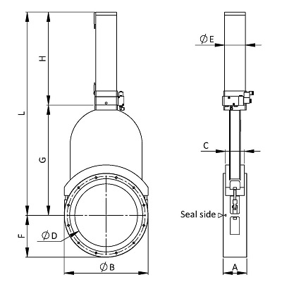 Aluminum vacuum gate valve