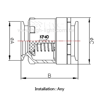 KF CHECK VALVE<br>Any direction