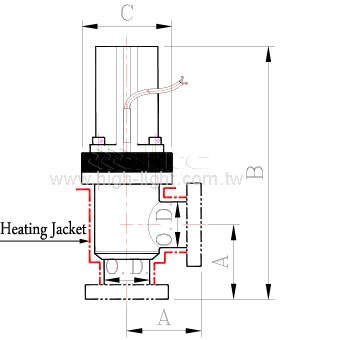 Vacuum valve with Heating Jacket(Customized)