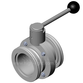 Htc Low vacuum manual butterfly valve | Stainless steel vacuum valve - Htc vacuum