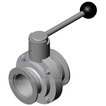 Htc Low vacuum manual butterfly valve | Stainless steel vacuum valve - Htc vacuum