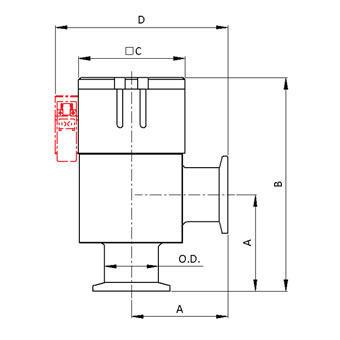 KF HV Aluminum angle valve – single acting、normally close