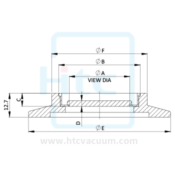 KF Blank Flange + View Port