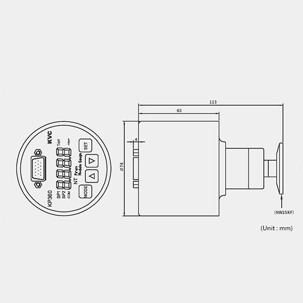 KP360 Pirani Vacuum Module Gauge