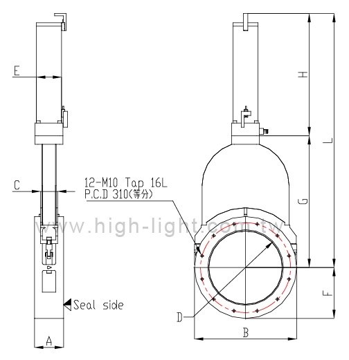 Aluminum vacuum gate valve