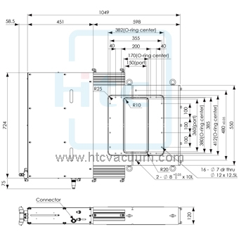 Custom horizontal L-MOTION Rectangular Transfer valves