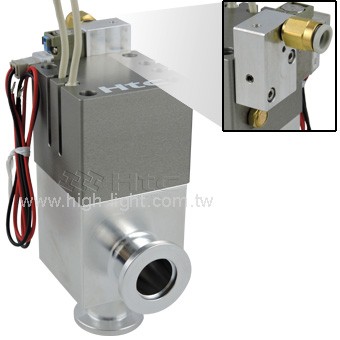 HV Aluminum block valves-Pneumatic normally open single with bellows, sensor & solenoid