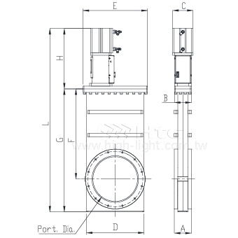 ISO250 HV pneumatic Gate Valve(Linkage mechanism)-limit switch