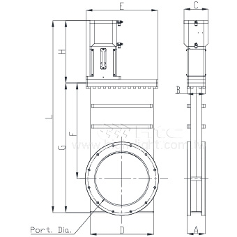 ISO320 HV pneumatic Gate Valve(Linkage mechanism)-limit switch