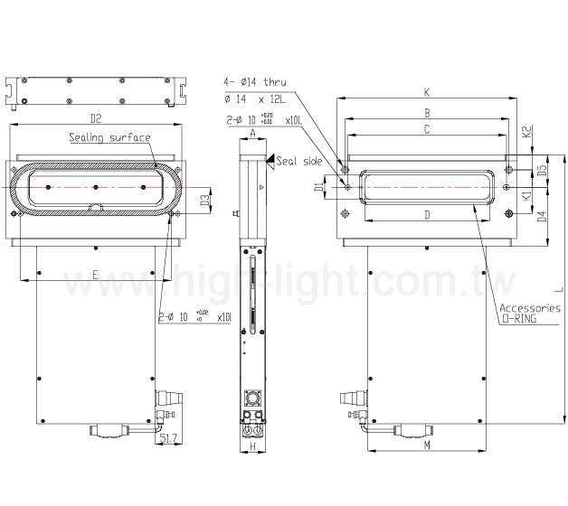 Rectangular Transfer gate valves