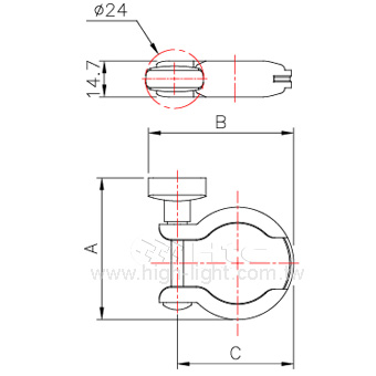 KF spring clamp with plastic nut