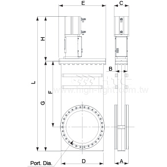 UHV pneumatic gate valve(Ball type)-limit switch