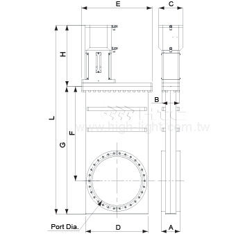 CF300 UHV pneumatic Gate Valve(Linkage mechanism)-limit switch